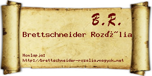 Brettschneider Rozália névjegykártya
